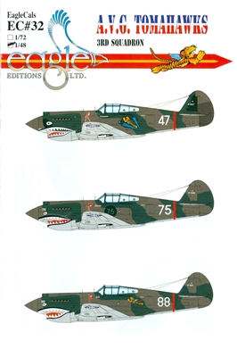 Eaglecals Ec#48-032 - A.v.g. Tomahawks, 3rd Squadron